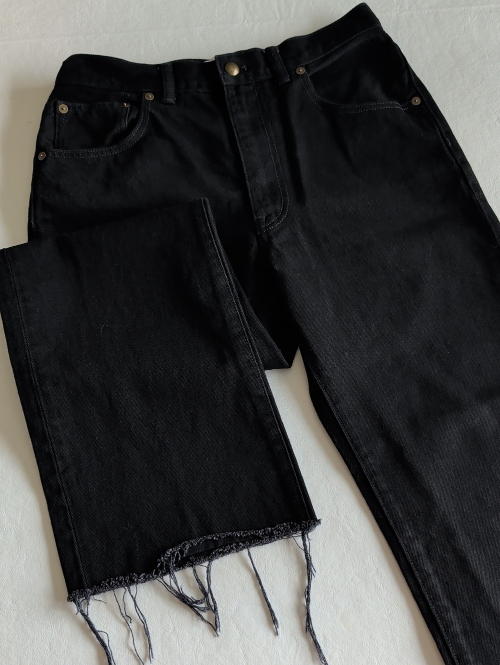 Madewell Black Wide Leg Flare Jeans